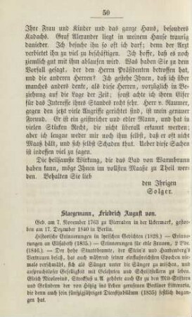 Staegemann, Friedrich August von