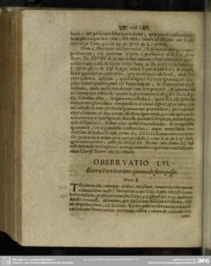 Observatio LVI. Extra Territorium quomodo fieri possit