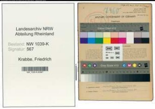 Entnazifizierung Friedrich Krabbe , geb. 22.01.1915 (Arzt)