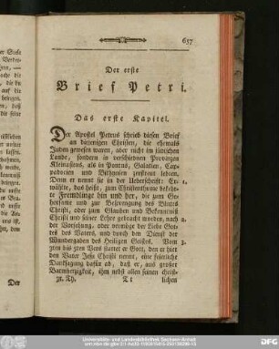 Der erste Brief an Petri.