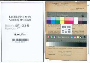 Entnazifizierung Paul Hoeft , geb. 22.07.1892 (Lehrer)