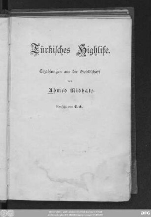 Türkisches Highlife : Erzählungen aus der Gesellschaft