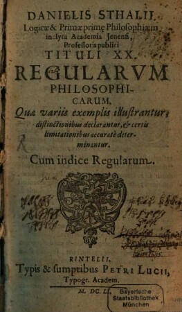 Tituli XX regularum philosophicarum