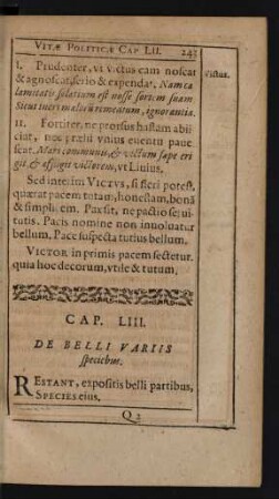Cap. LIII. De Belli Variis speciebus.