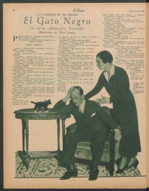 El gato negro : Las comedias de "El Hogar". - Un acto. - Traducción.