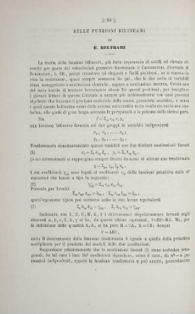 Sulle funzioni Bilineari.