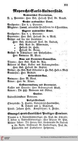 Großherzogliche Universitätsbehörden