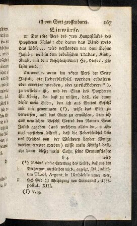 167-181, Einwürfe.