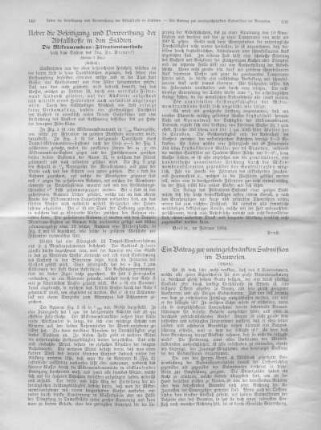 Ein Beitrag zur uneingeschränkten Submission im Bauwesen.