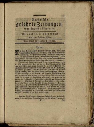 Vier und vierzigstes Stück, den 31ten Oktober, 1789.