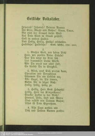 Geistliche Volkslieder