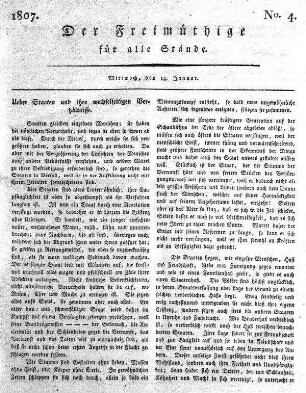 No. 4, Mittwoch, den 14. Januar 1807