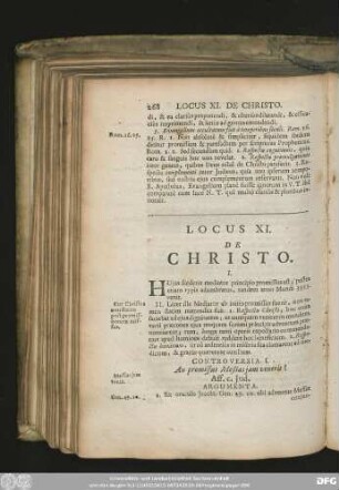 Locus XI. De Christo.