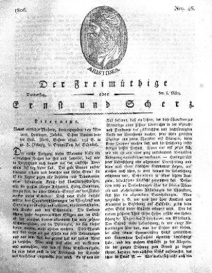 Nro. 46, Donnerstag den 6. März 1806