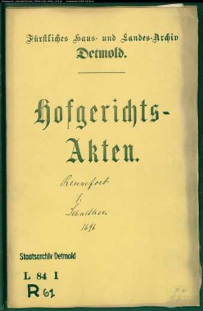 Rennefort, Gerd gegen Hermann Schnitker und Hermann Luhmann - Bürgschaft