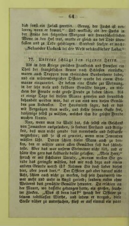 77. Untreue schlägt den eigenen Herrn