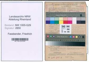 Entnazifizierung Friedrich Fassbender , geb. 02.03.1889 (Bahnsekretaer)