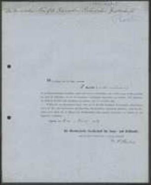 Brief von Philipp Phoebus von Oberhessische Gesellschaft für Natur- und Heilkunde an Regensburgische Botanische Gesellschaft