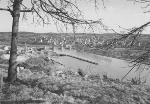 Staustufe Hofen, Schleusenbaustelle
