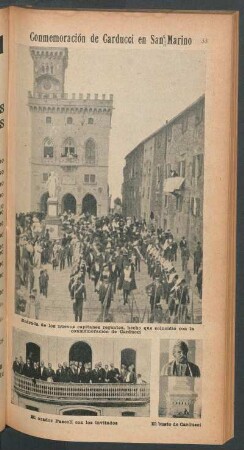 Conmemoración de Carducci en San Marino - [Ilustración]