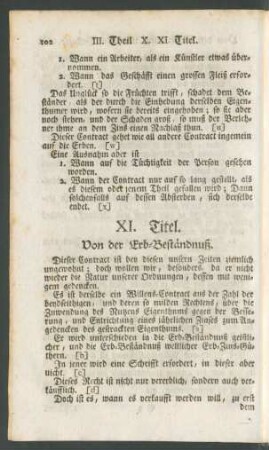 XI. Titel - XX. Titel