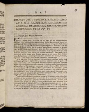 1-8, Dilecto Filio Nostro ...
