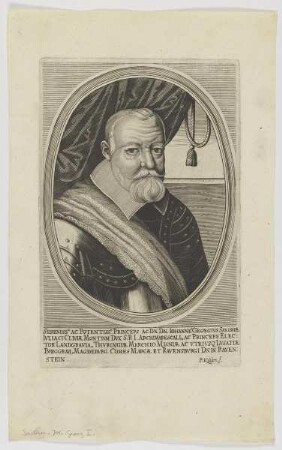 Bildnis des Johannes Georgivs I. von Sachsen