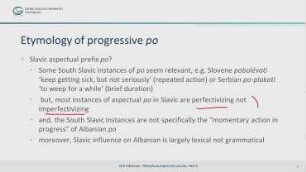 Old Albanian – Morphosyntactic structures, Part 5: Progressive 'po'
