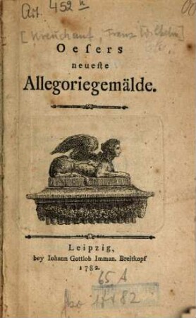 Oesers neueste Allegoriegemälde