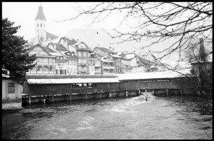 Thun: Winter, Aare-Wehr