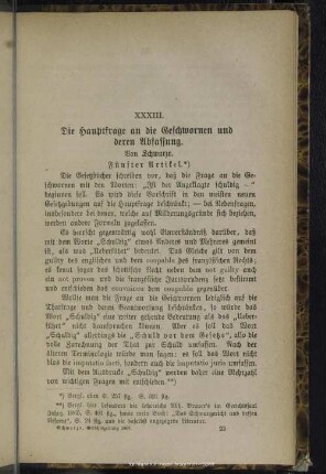 XXXIII. Die Hauptfrage an die Geschwornen und deren Abfassung