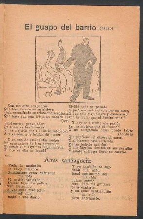 El guapo del barrio : (Tango)