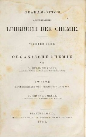 Ausführliches Lehr- und Handbuch der organischen Chemie, 2