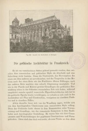 Die gothische Architektur in Frankreich.