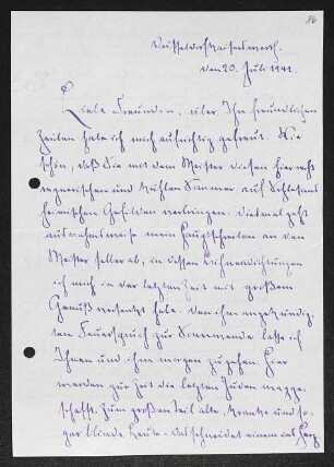 Brief von Herbert Eulenberg an Margarete Hauptmann