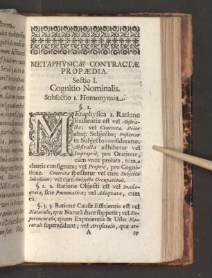 Metaphysicae Contractae Propaedia.