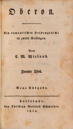 Oberon : Ein romantisches Heldengedicht in zwölf Gesängen, 2