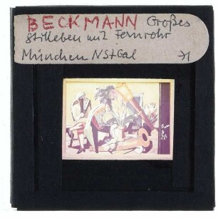 Beckmann, Stillleben mit Fernrohr