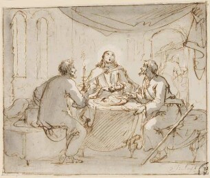 Christus und die Jünger in Emmaus