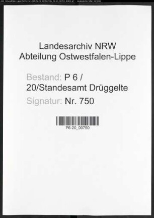 Sterberegister Standesamt Drüggelte