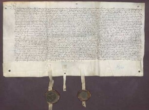 Erbhuldigungsrevers der Stadt und des Amtes Stollhofen gegen die Vormünder der Brüder Markgrafen Philibert von Baden-Baden und Christoph I. II. von Baden-Rodemachern als deren Leibeigene