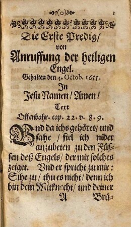 Die päbstische Anruffung der heiligen Engel und der verstorbenen Heiligen