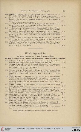 Bibliographie et ouvrages sur les Incunables (Nr. 1563 - 2002)