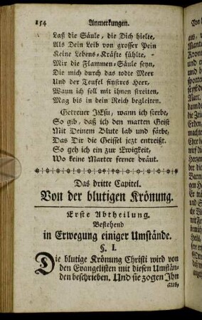 Erste Abtheilung. Bestehend in Erwegung einiger Umstände.
