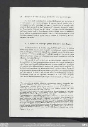 1.1.-I Turchi in Dobrugia prima dell'arrivo dei Bulgari