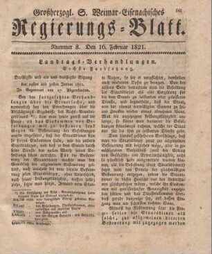 Nr. 8 : 16. Feburar 1821