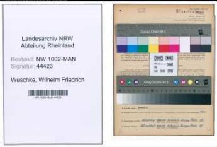 Entnazifizierung Wilhelm Friedrich Wuschke , geb. 19.09.1889 (Verw.Angest.)