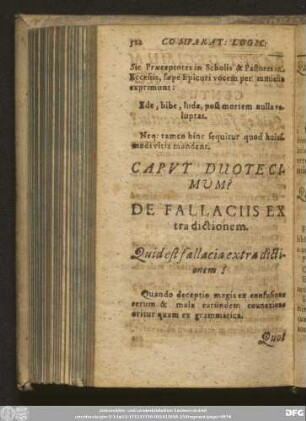 Caput Duotecimum? De Fallaciis Extra dictionem.