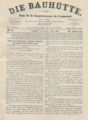 No. 10. Frankfurt a. M., den 7. März 1903. 46. Jahrgang.