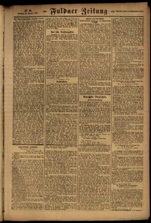 Zweite Ausgabe vom Freitag, den 21. Januar 1921.